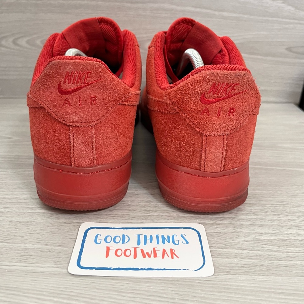 Nike Air Force 1 Low 07 Gym Red Suede Shoes Size 11 - Picture 7 of 9